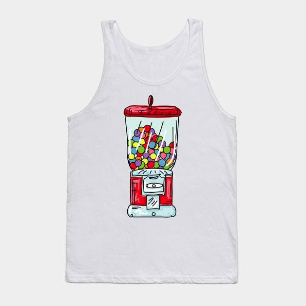 Retro Gumball Machine Tank Top by SWON Design